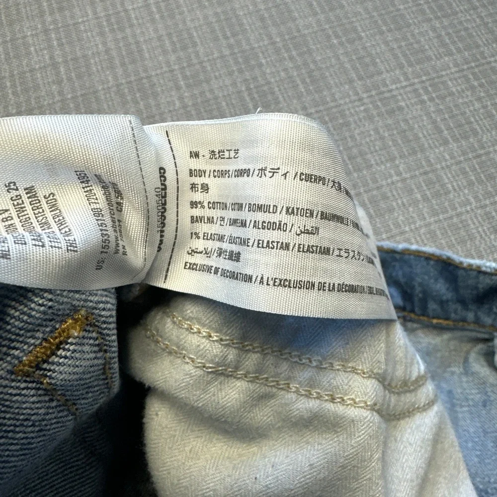Abercrombie Fitch High Rise Mom Jeans Size 28 Distressed Blue Denim‎ Frayed
